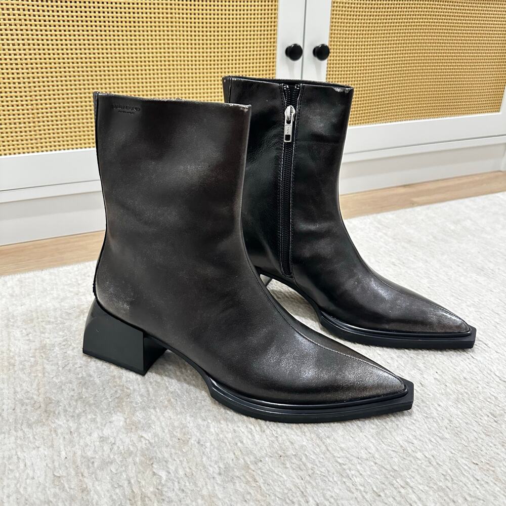 Vagabond Metallic Ankle Boots - Picture 6 of 14